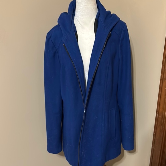 London Fog Blue Trench Coat - Picture 1 of 5